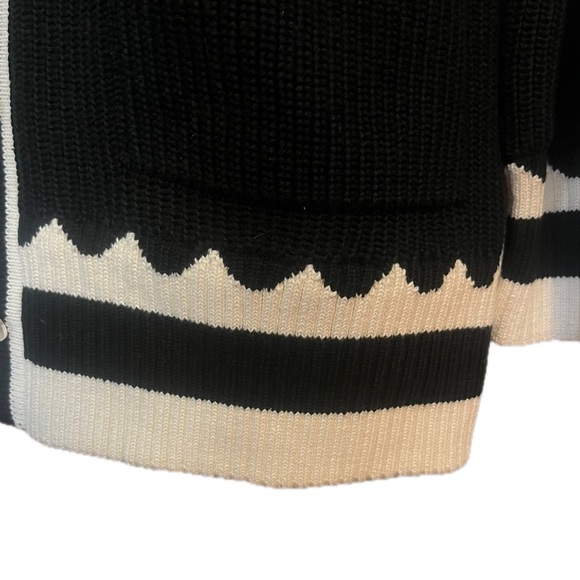 Kate Spade Oversized Logo Cardigan Black & White - Picture 8 of 16